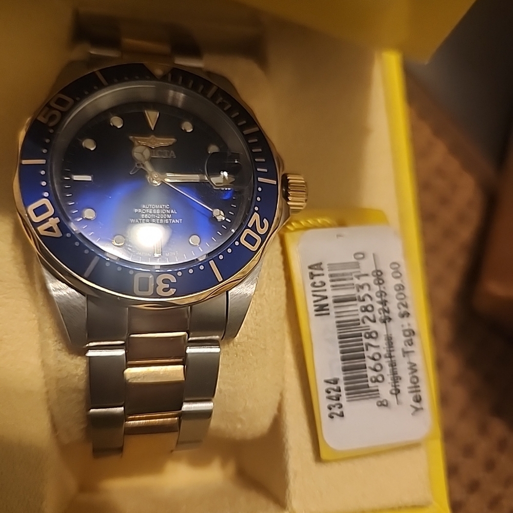 Invicta Two-Tone Blue Dial Watch